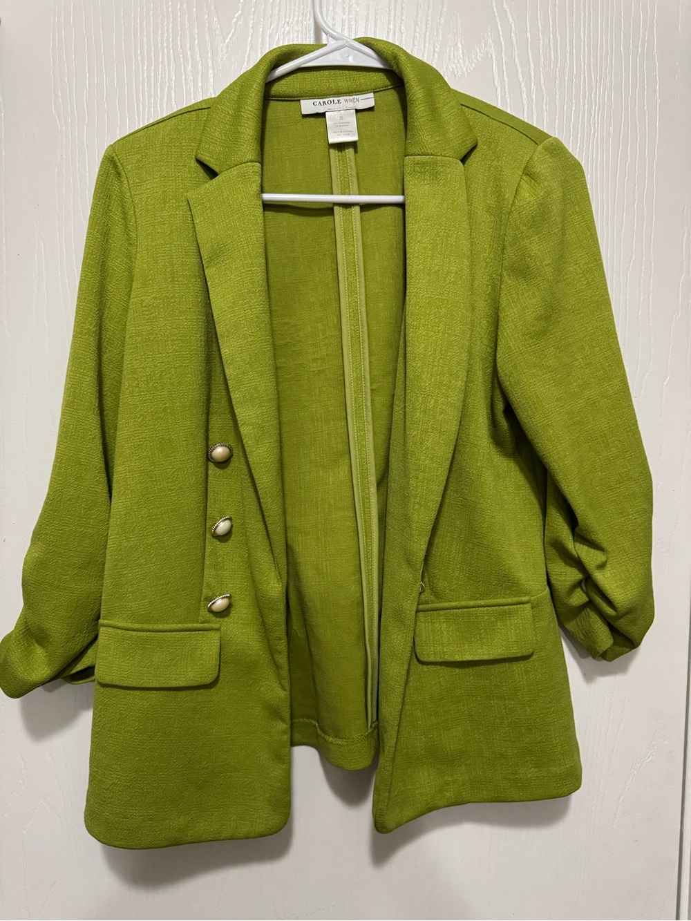 Carole Little Lime Green Blazer with Gold Buttons